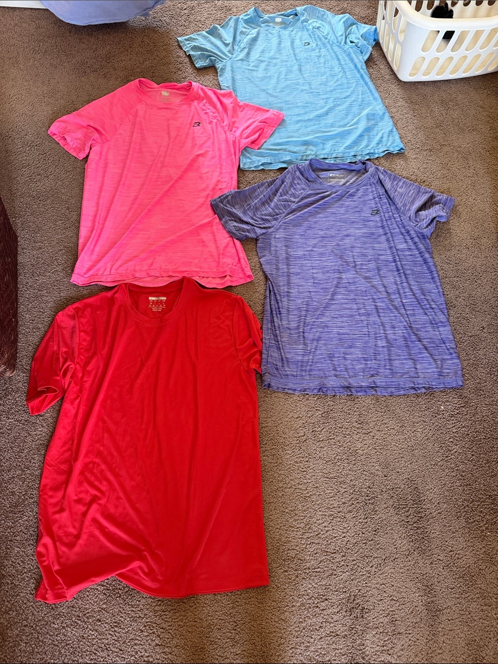 Assorted Performance Tee Bundle - Pink, Red, Light Blue, Purple